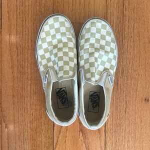 Vans checkered slip ons